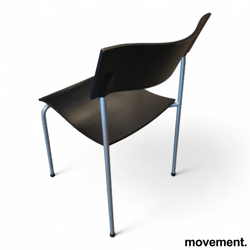 Campus stol Sortlakkert finer, ben - 2 / 2