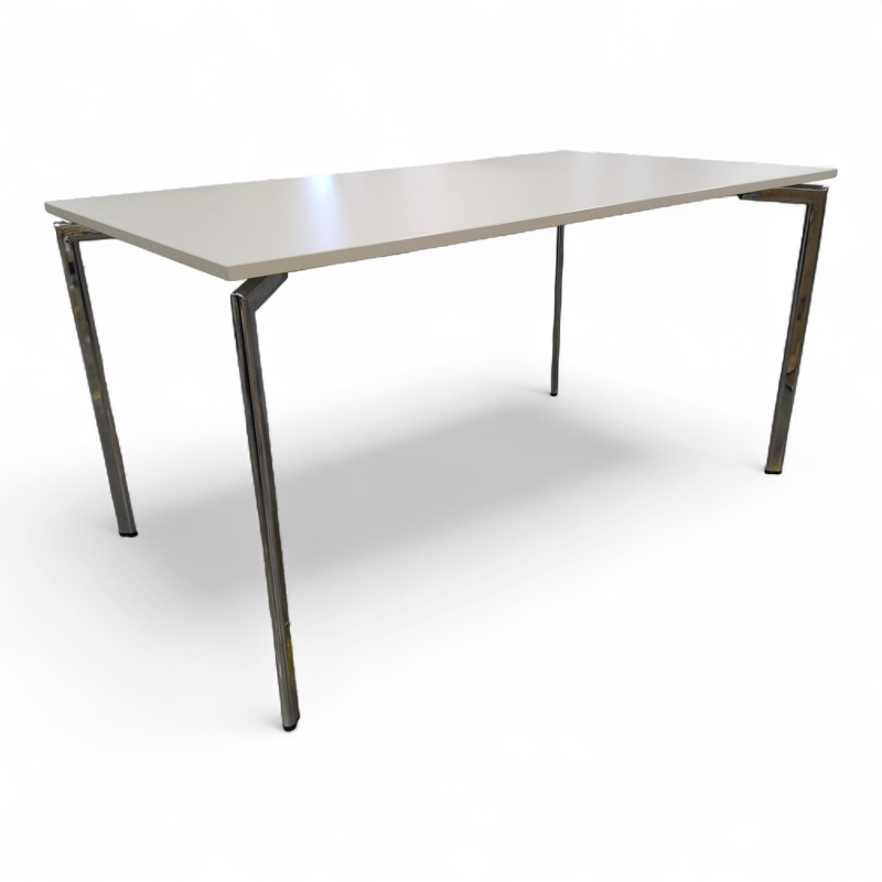 Campus 140x80cm Hvit laminat, krom