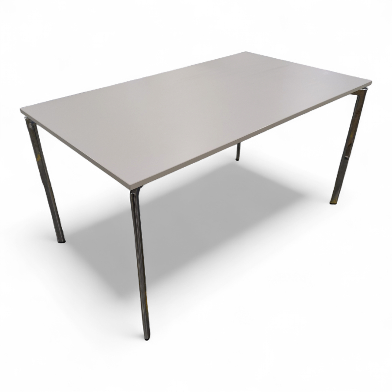Campus 140x80cm Hvit laminat, krom