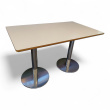 Kantinebord 120x70cm, søylefot Hvit - 1 / 2