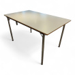 Kantinebord 130x80cm, 4 ben Hvit - 1 / 2