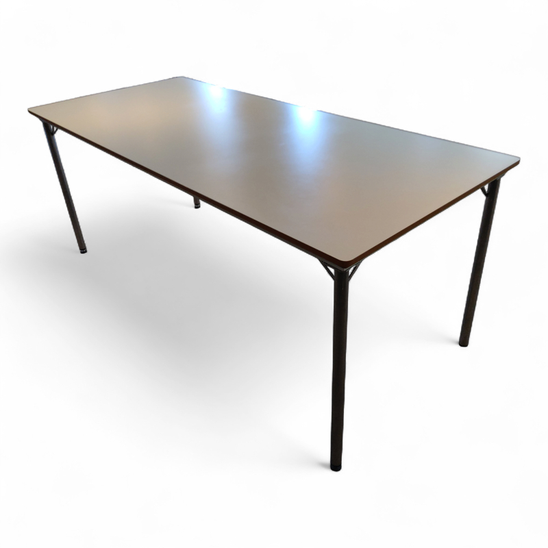 Kantinebord 180x80cm, 4 ben Hvit