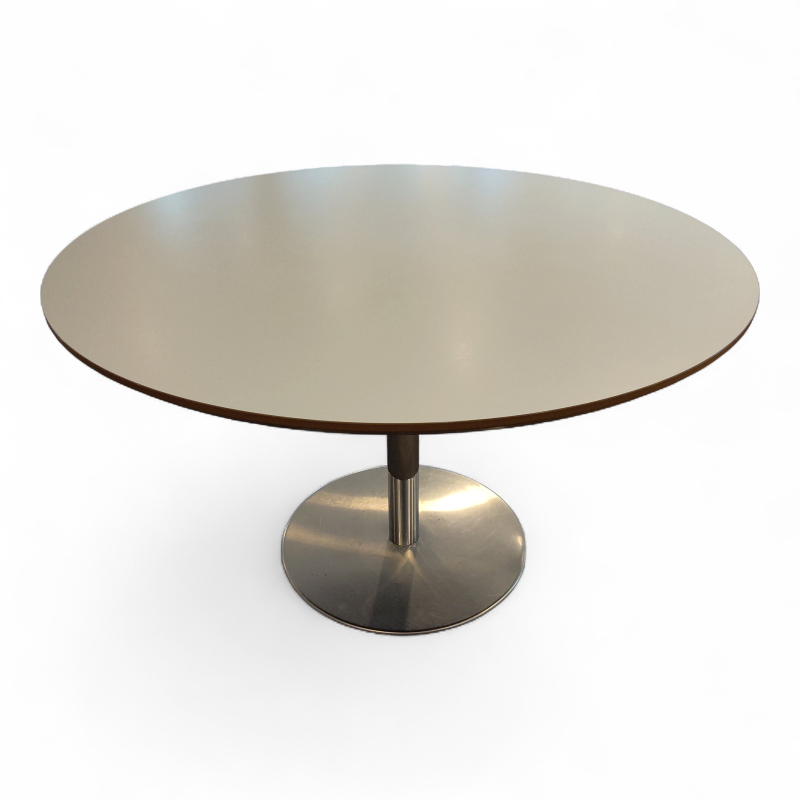 Kantinebord Ø=120cm Hvit laminat,