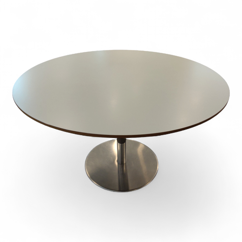 Kantinebord Ø=120cm Hvit laminat,