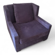 Lenestol 88x92cm Lilla velourstoff, - 1 / 3