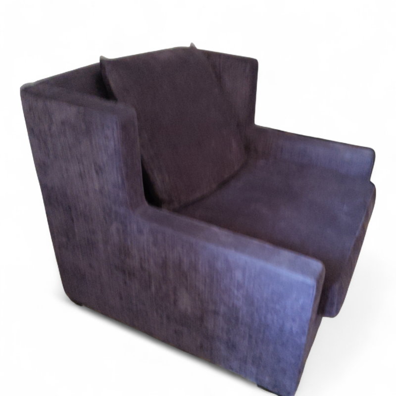 Lenestol 88x92cm Lilla velourstoff,
