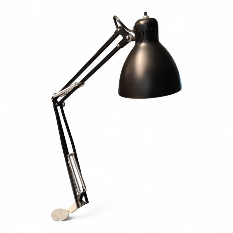 L-1 E27, bordklemme Sort, Pent