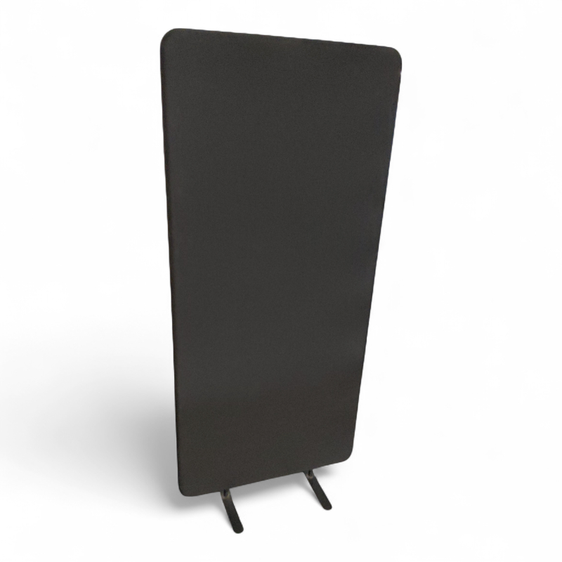 Softline 80x175cm Sort stoff, ben i
