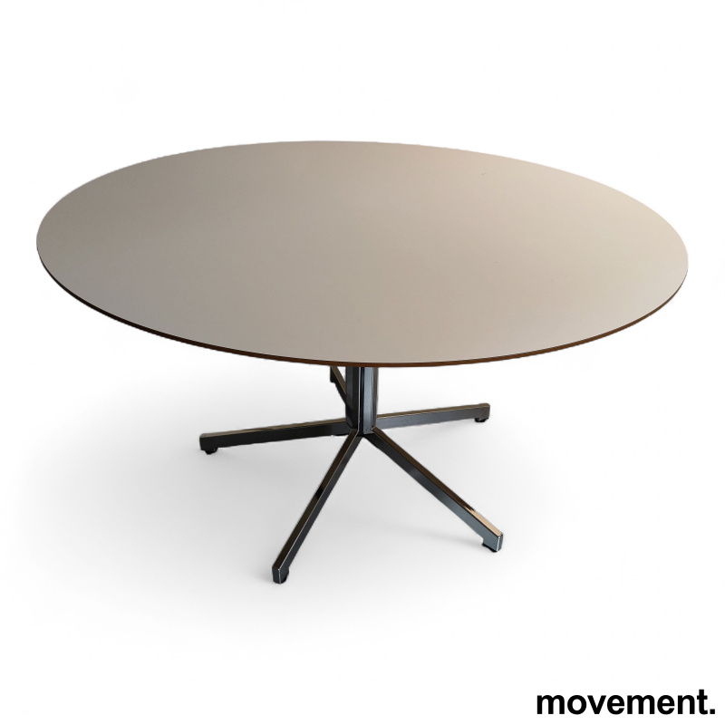 Madison Ø=130cm Hvit laminat, krom - 1 / 2
