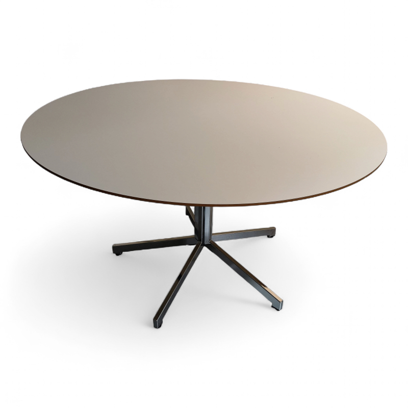 Madison Ø=130cm Hvit laminat, krom