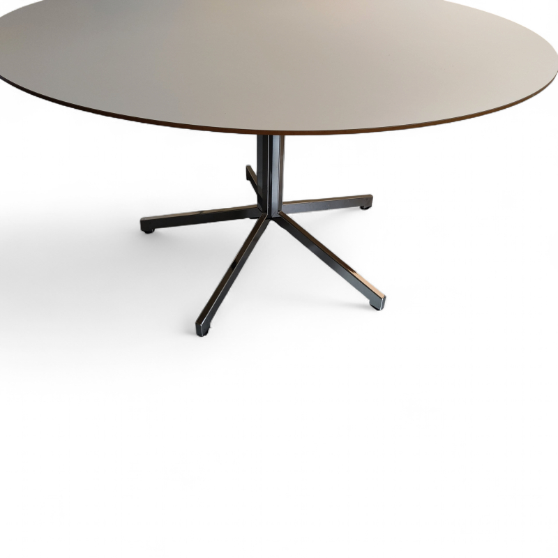 Madison Ø=130cm Hvit laminat, krom