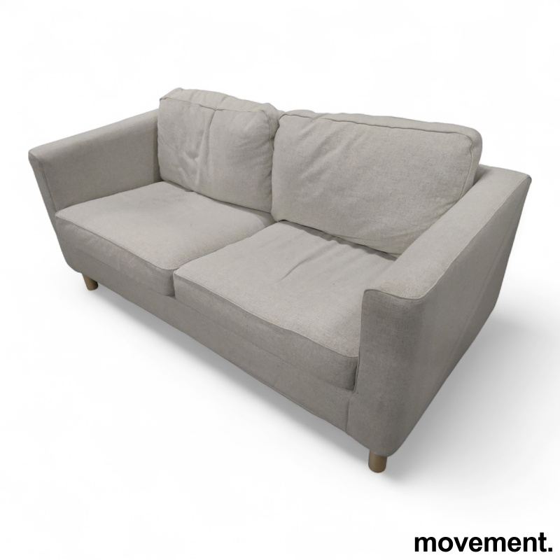 Pårup 2-seter sofa Beige stoff, ben - 2 / 2