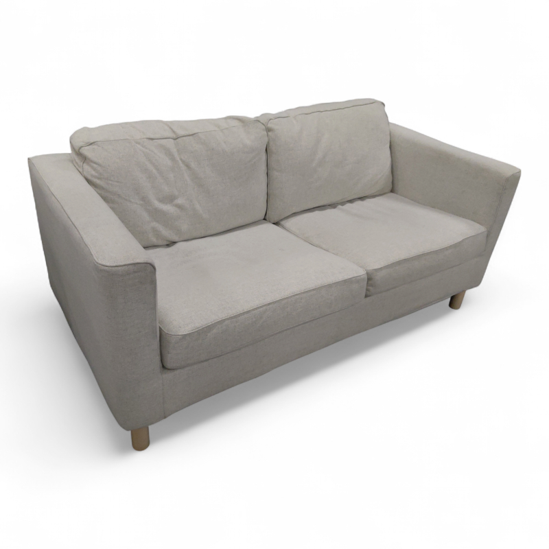Pårup 2-seter sofa Beige stoff, ben