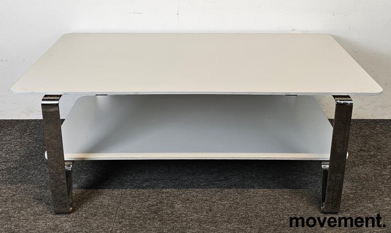 Cosmo 133x65cm Hvit laminat, krom,