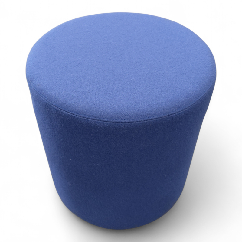 B-Bitz Bob puff Ø=38cm Blått stoff,