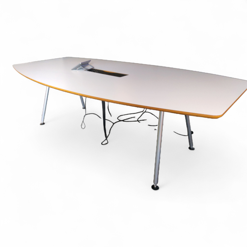 Disc møtebord 240x120cm Hvit