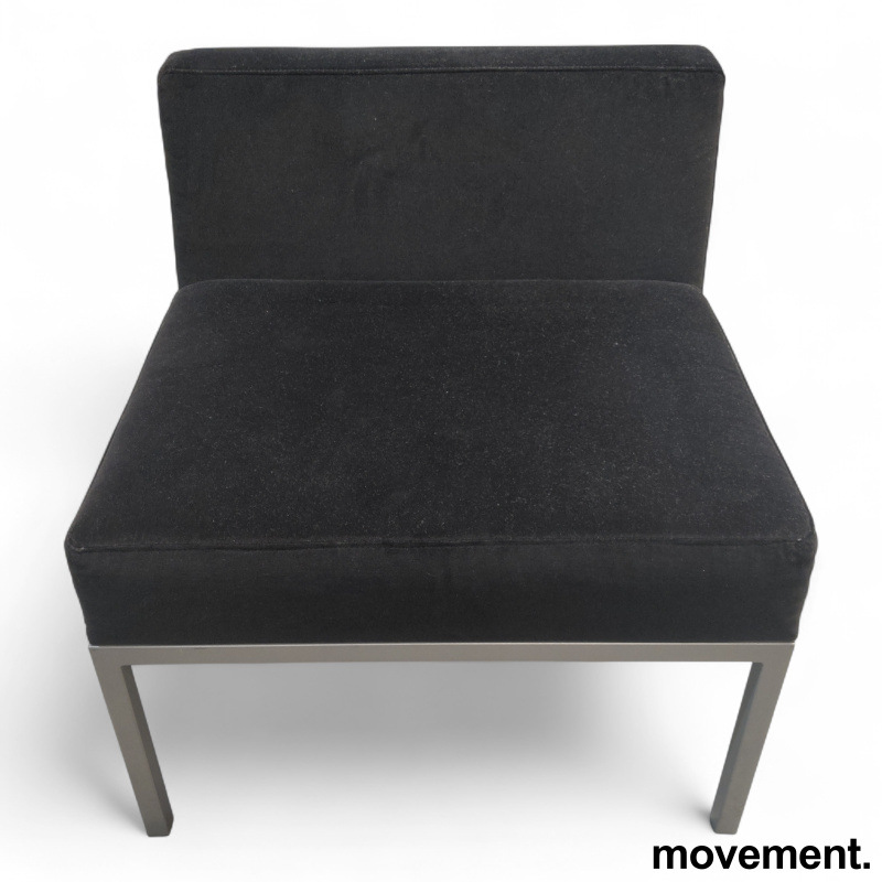 Cube sofamodul med rygg Sort velour - 1 / 2