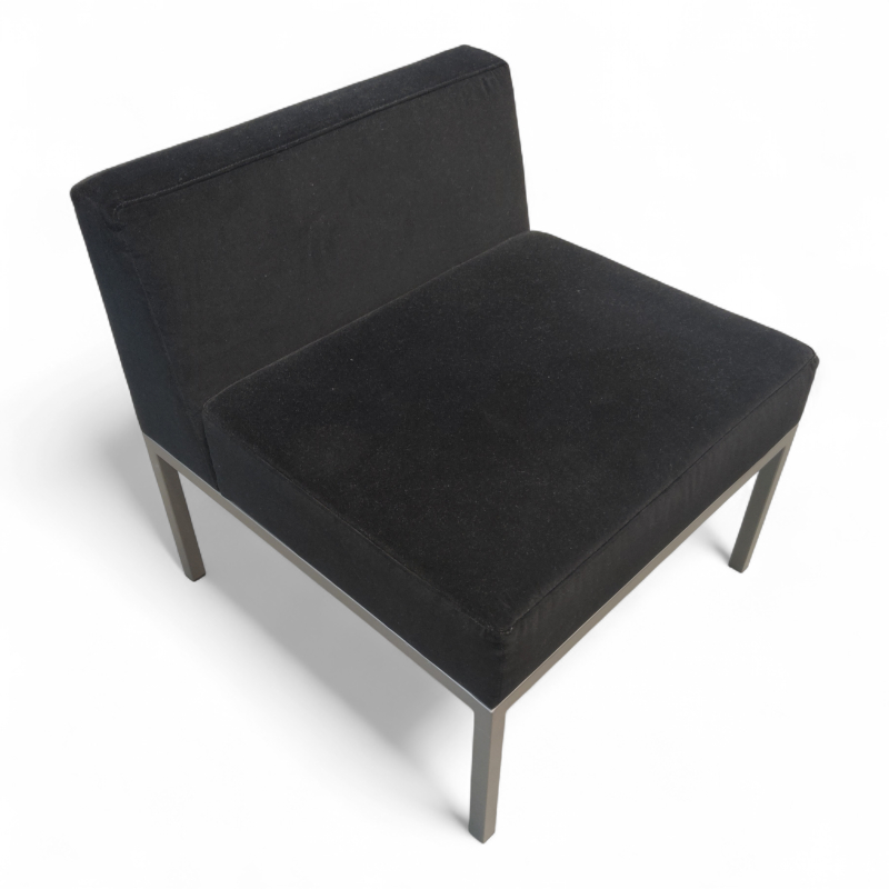 Cube sofamodul med rygg Sort velour