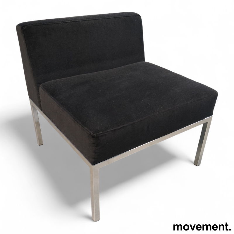 Cube sofamodul med rygg Sort stoff - 3 / 4