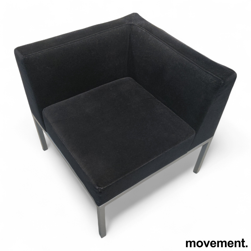 Cube sofamodul hjørne Sort stoff - 1 / 3