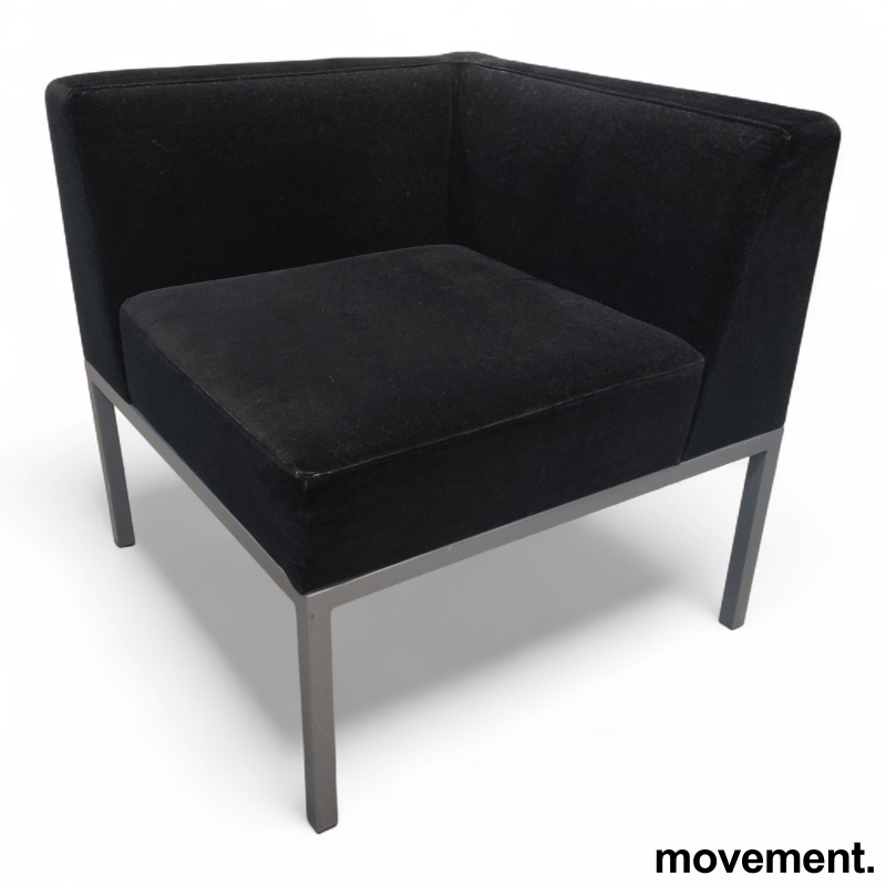 Cube sofamodul hjørne Sort stoff - 2 / 3