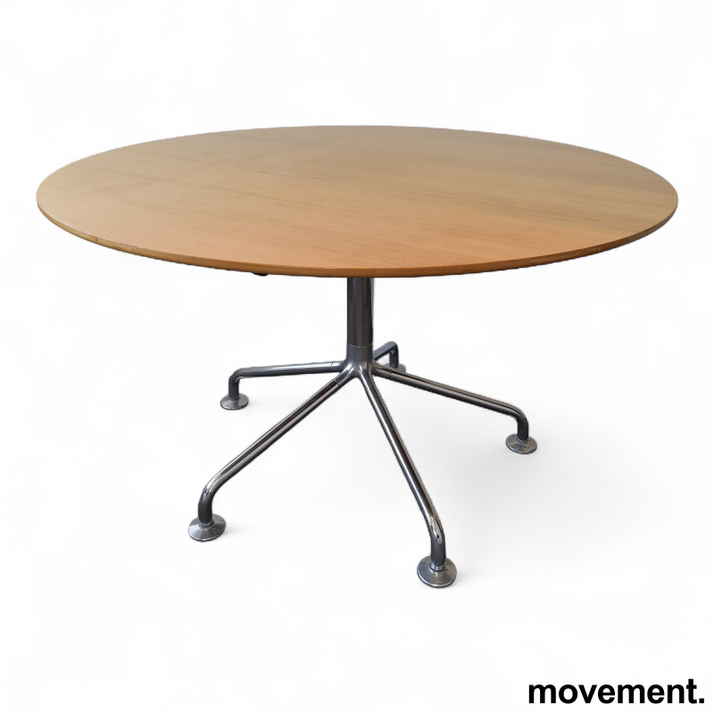 Møtebord Ø=120cm  Lys eikefiner, - 1 / 3