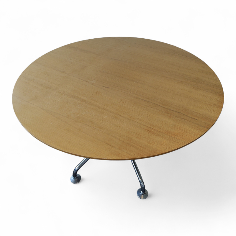 Møtebord Ø=120cm  Lys eikefiner,