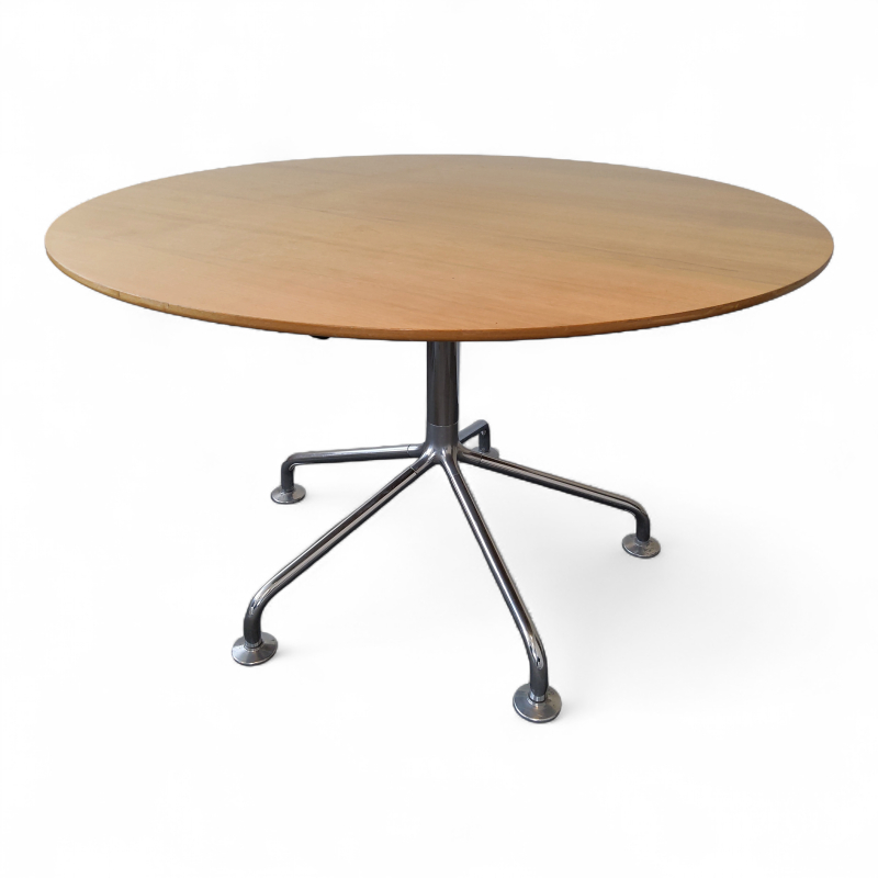 Møtebord Ø=120cm  Lys eikefiner,