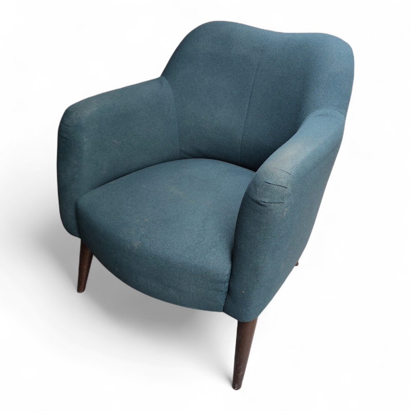 Loungestol Petrolfarget stoff, Pent