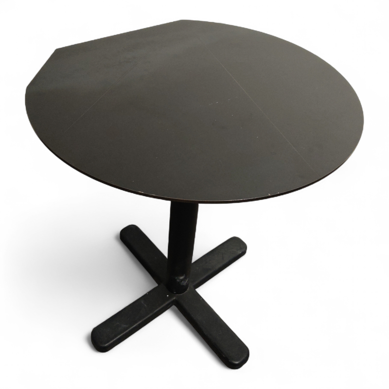 Kafebord i metall Ø=60cm sort,