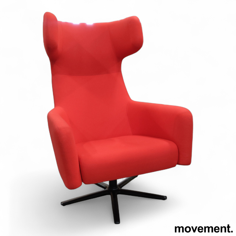 Havana WIng swivel Rødt stoff, sort - 1 / 3