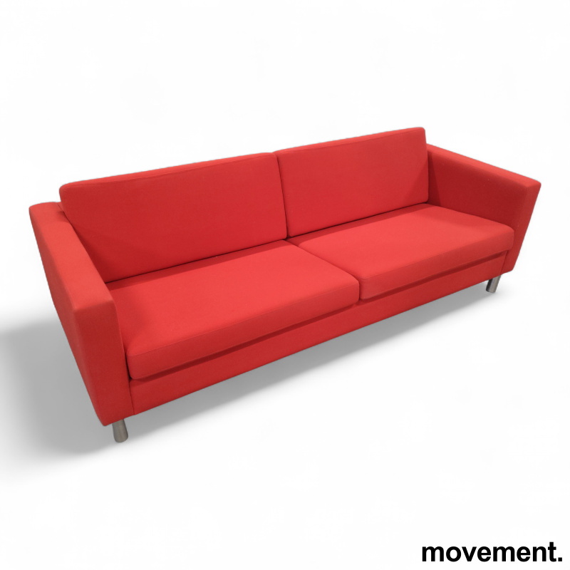 Pure 3-seter sofa Rødt stoff, Pent - 1 / 4