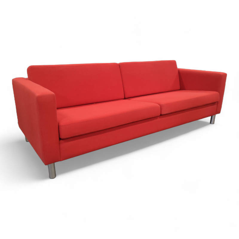 Pure 3-seter sofa Rødt stoff, Pent