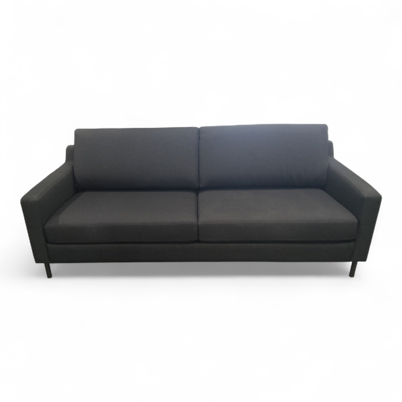 2-seter sofa Sort stoff, ben i