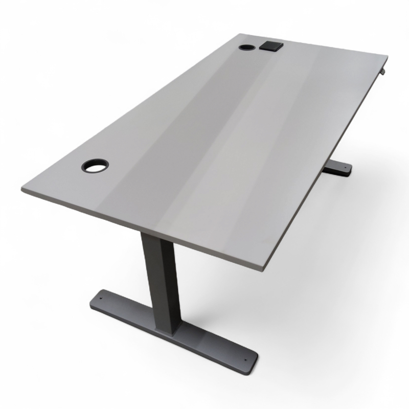 P-serie 160x80cm Lys grå laminat,