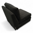 Loungestol Sort stoff, Pent brukt - 3 / 4