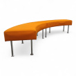 Longo buet benk 260cm Orange stoff, - 3 / 3