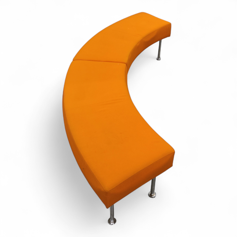 Longo buet benk 260cm Orange stoff,