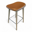 Fiber barstool wood, helpolstret - 1 / 3
