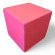Puff 45x45x45cm Mørk rosa avtagbart - 1 / 2