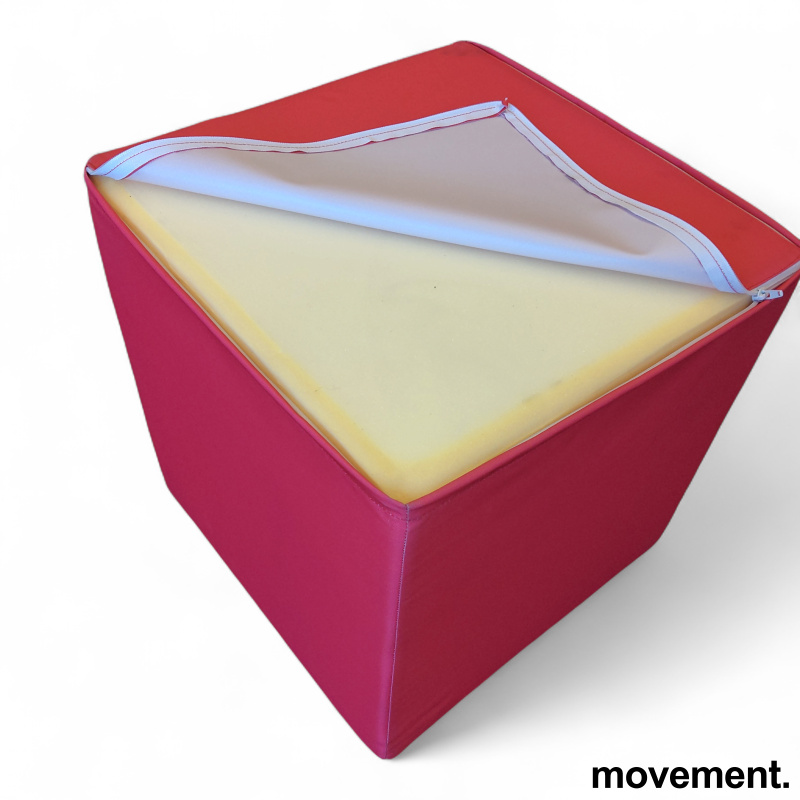 Puff 45x45x45cm Mørk rosa avtagbart - 2 / 2