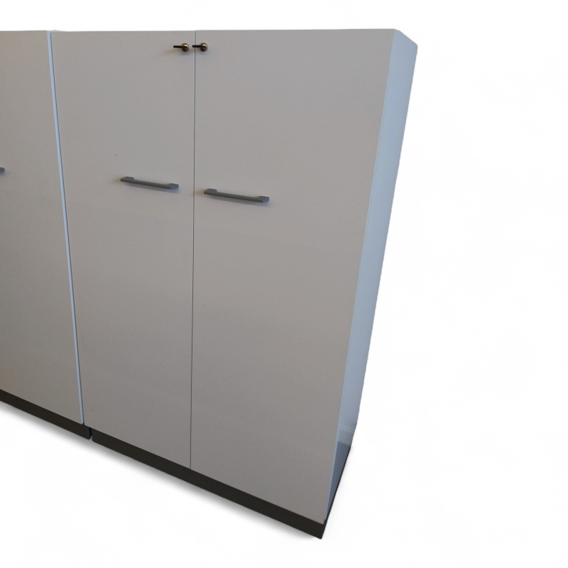 Combo skap 3A4 80cm hvit, grå