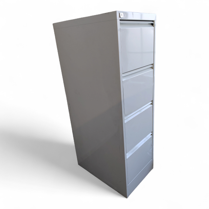 Arkivskap 4 skuffer 41x132cm Hvit,
