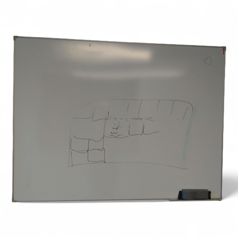 Whiteboard 120x90cm Hvit, Pent