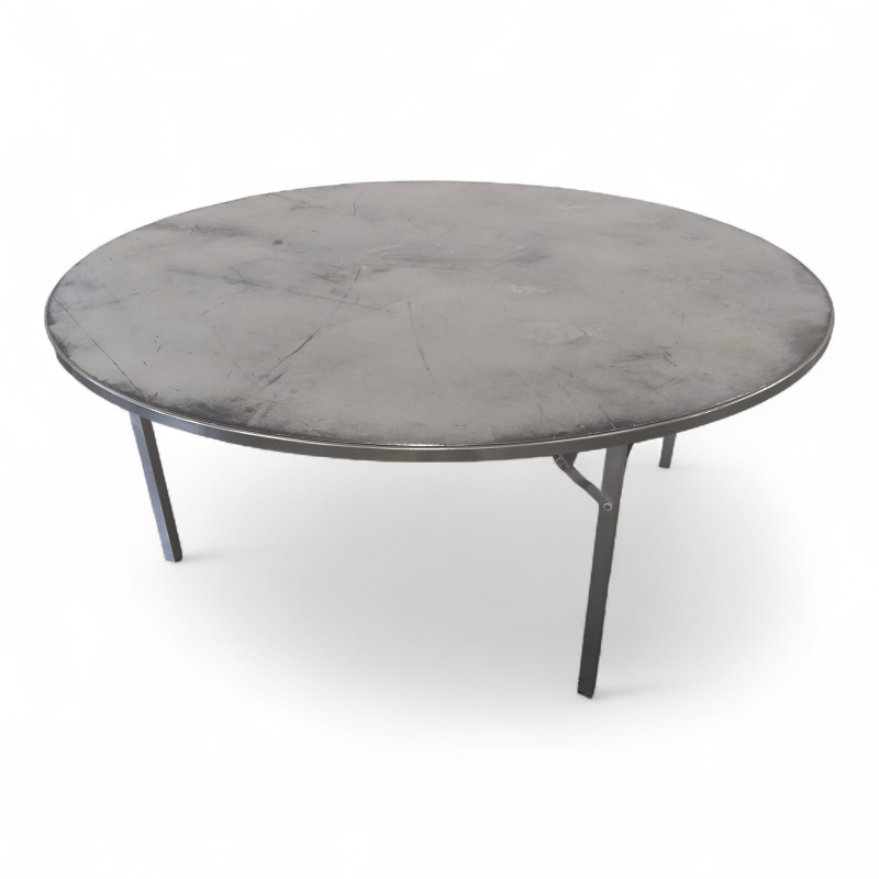 Bankettbord Ø=180cm Mørk plate,