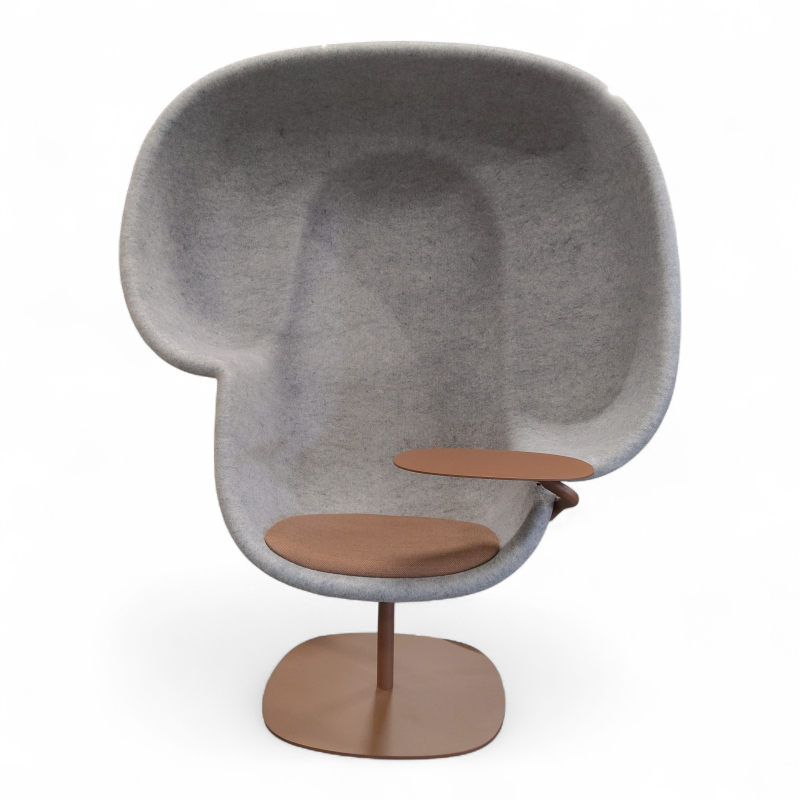 Hubbe loungestol Lys brun filt,