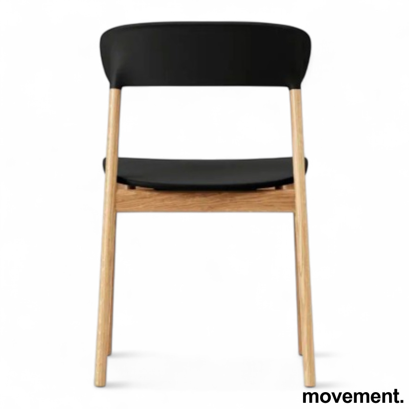 Herit Chair Sort plast, ben i eik, - 2 / 2