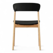 Herit Chair Sort plast, ben i eik, - 2 / 2