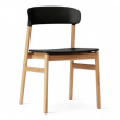 Herit Chair Sort plast, ben i eik, - 1 / 2