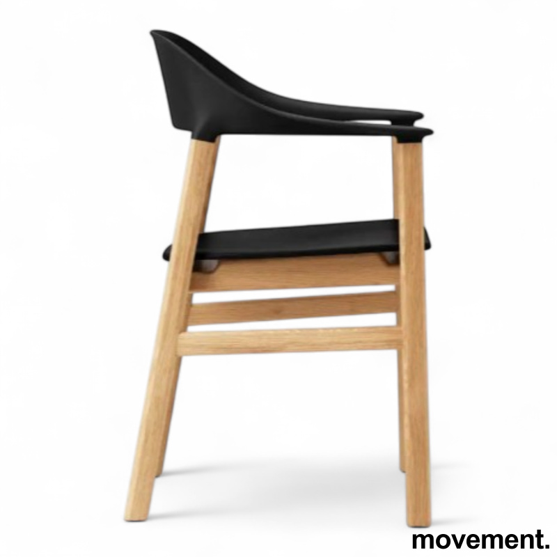 Herit armchair Sort plast, ben i - 3 / 3